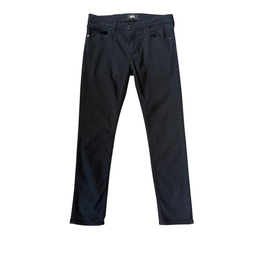 Paige Croft Skinny Jeans Mens 31 Black Shadow M725521-2139 Stretch Denim